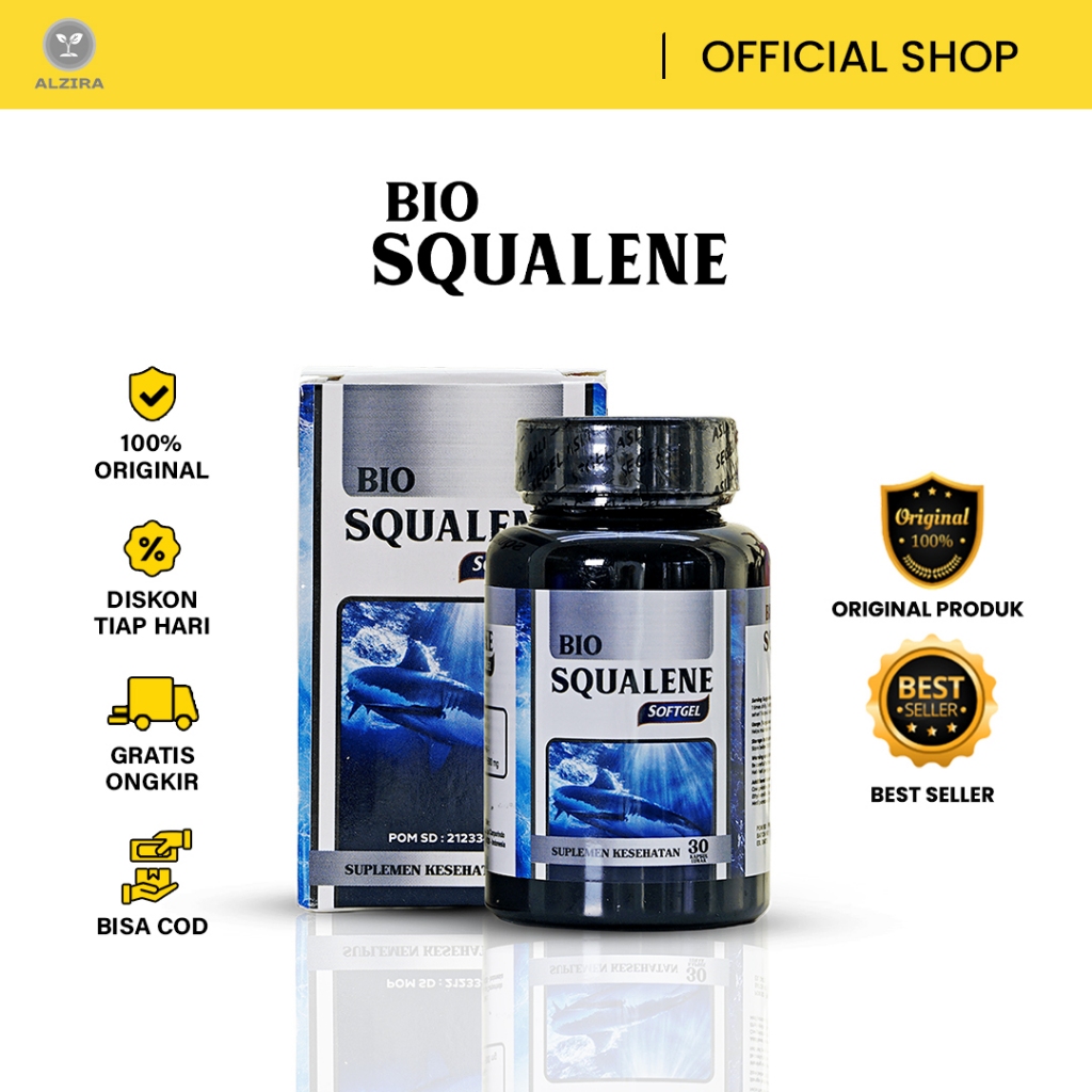 Paket Hemat  -  Bio Squalene Softgel Ori - Bio Squalene Original - Bio Squalene - Bio Squalene Herba