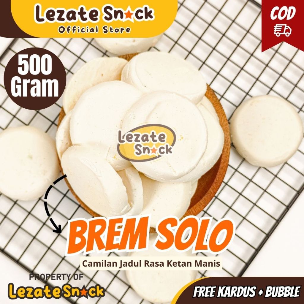 Brem Solo Asli 500GR Kiloan Murah / Brem Solo Bulat Khas Solo / Brem Bulat Putih Ketan Murah Mekar S