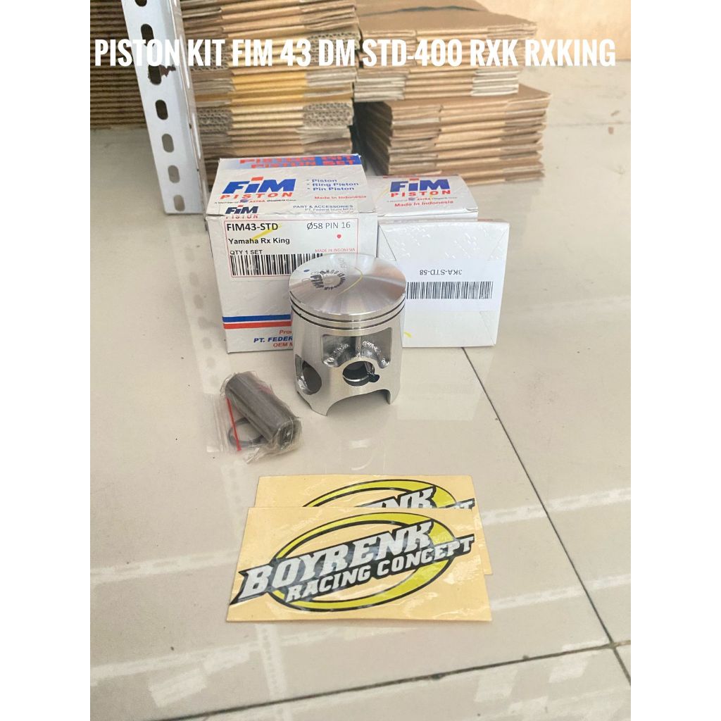 PISTON KIT SEHER SET FIM 43 RX KING RXK PIN 16 UKURAN STD 50 I 100 I 150 I 200 I 250 I 300 I 350 I 4