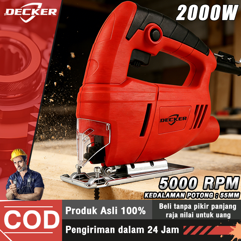 Mesin Gergaji Jigsaw 2000W Listrik Potong Kayu Besi Multifungsi Mini Kokoh Tahan Lama Gergaji Listri