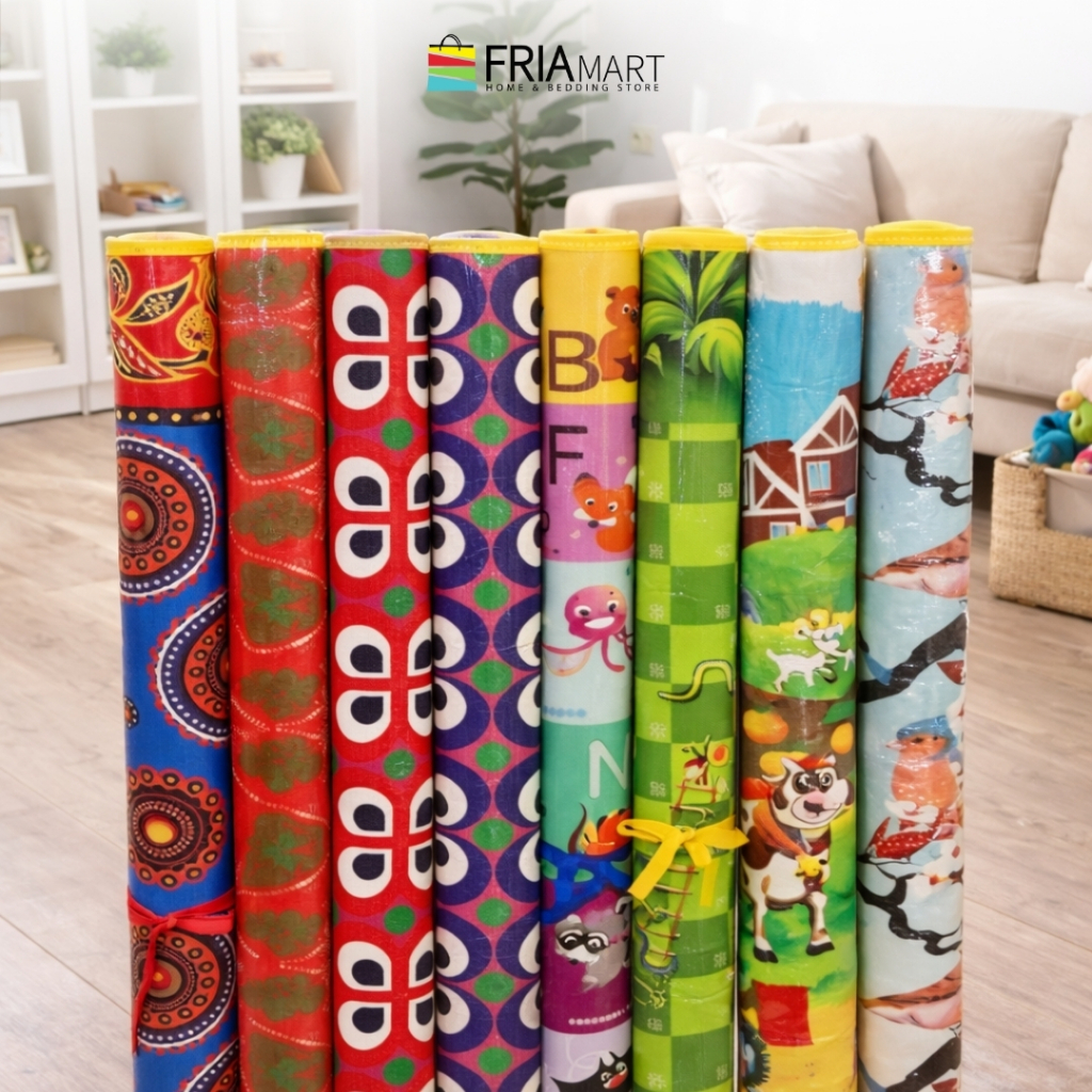 TIKAR Murah 120X135 CM / Karpet Alas Lantai Evamatic Motif Random Termurah