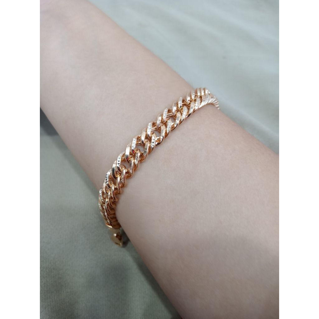Gelang emas tua variasi rantai 750