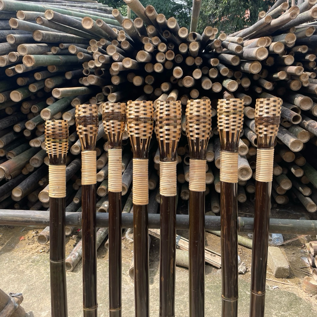 Obor bambu / obor anyaman bambu / Obor hiasan