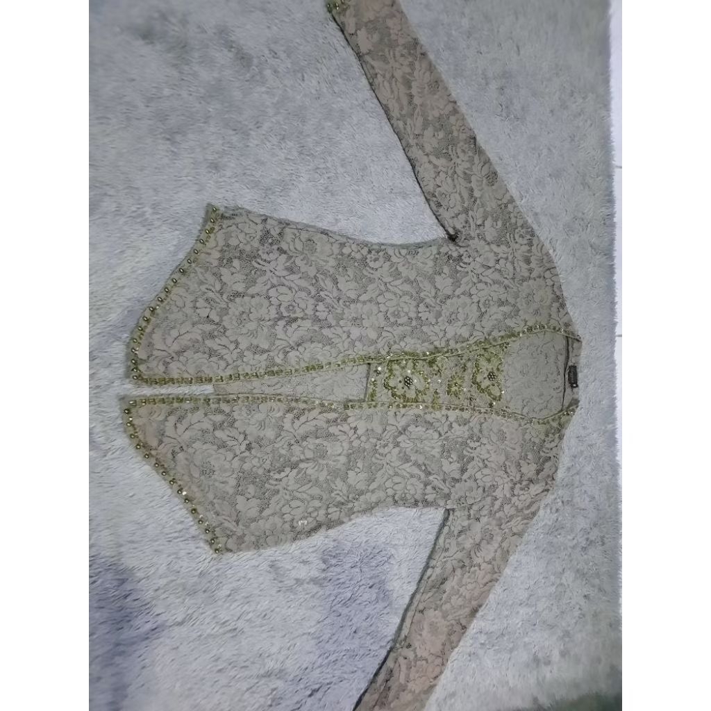 Kebaya Kutu Baru Payet – Hijau Lumut (Olive Green)