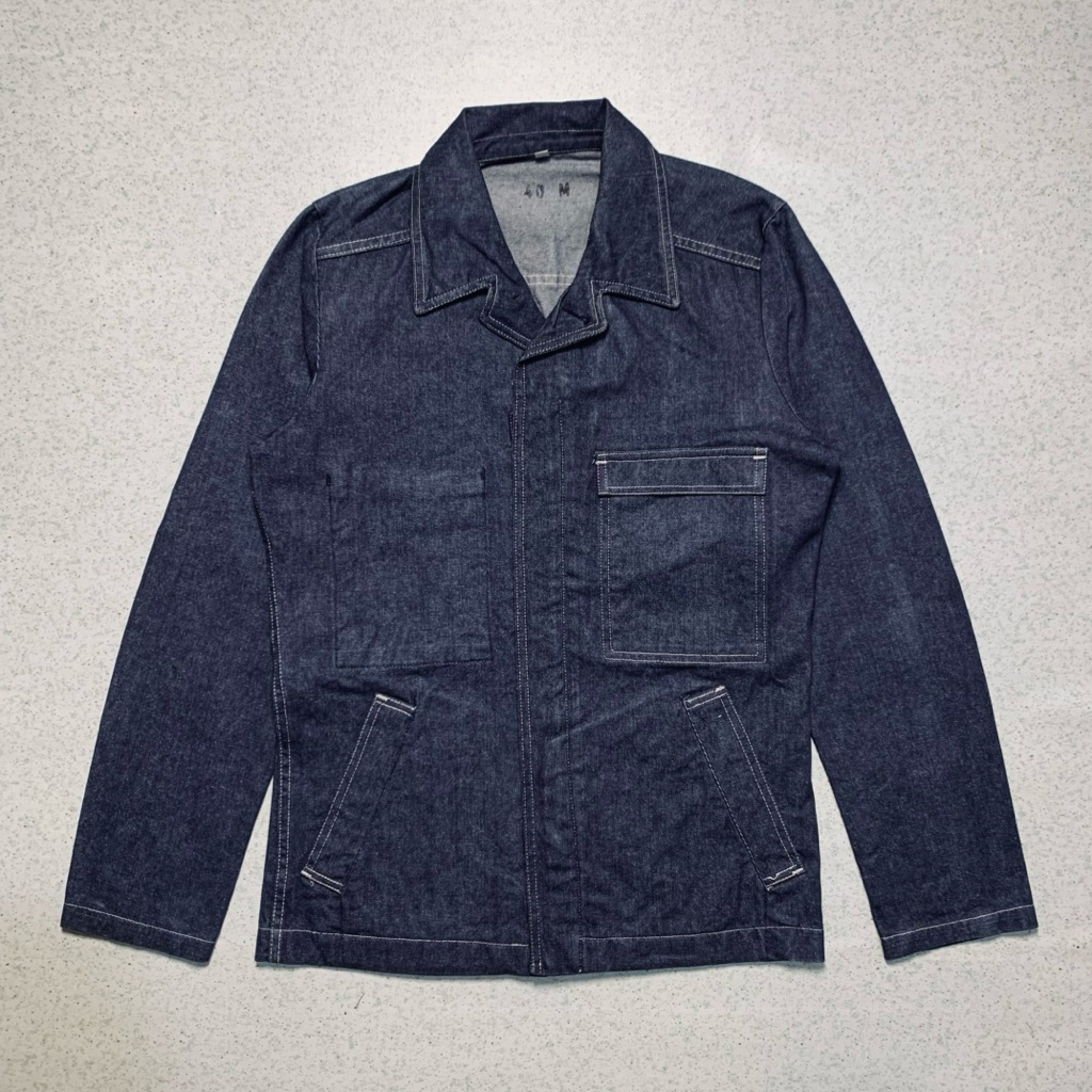 Vintage French Chore Work Jacket Denim Adolphe Lafont 70s 80s. Not FFA Carhartt Detroit Sears JcPenn
