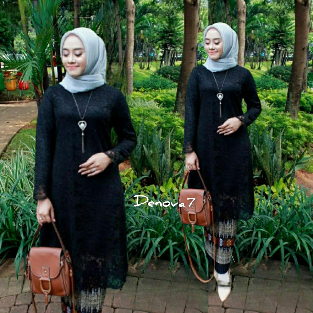 Setelan Kebaya Tunik Brokat Modern Seragam keluarga Pesta Pengajian Pernikahan Tunic Brukat