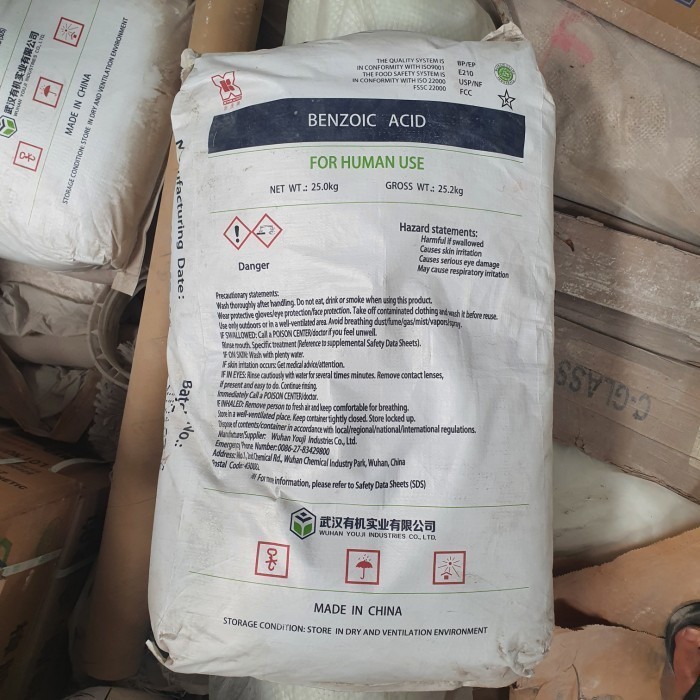 Benzoic Acid Food Grade Cina 250 Gram Asam Benzoat