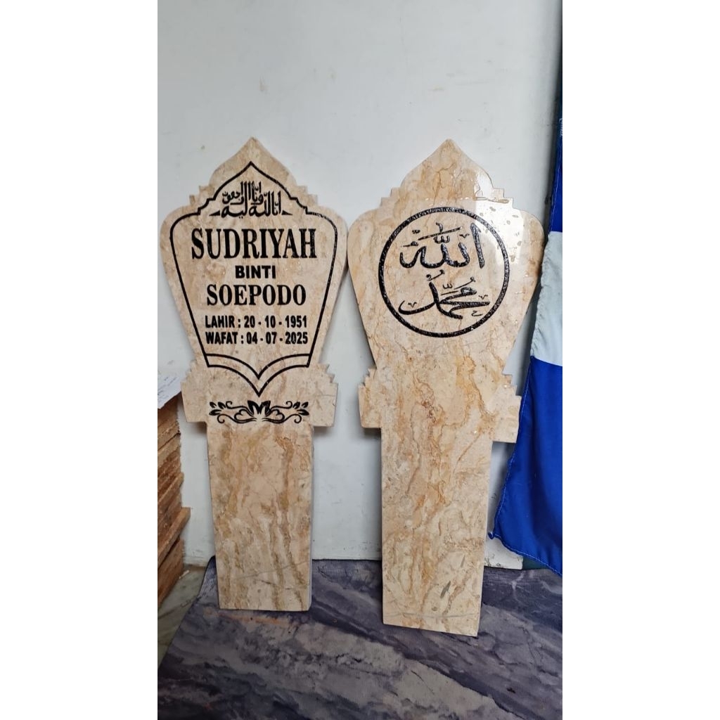 Nisan marmer kuburan ukiran nama cetak nama bahan marmer