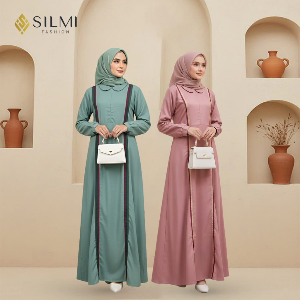 SILMI - Gamis Daily Remaja Premium - Gamis Polos Simple Elegan - Diora Dress