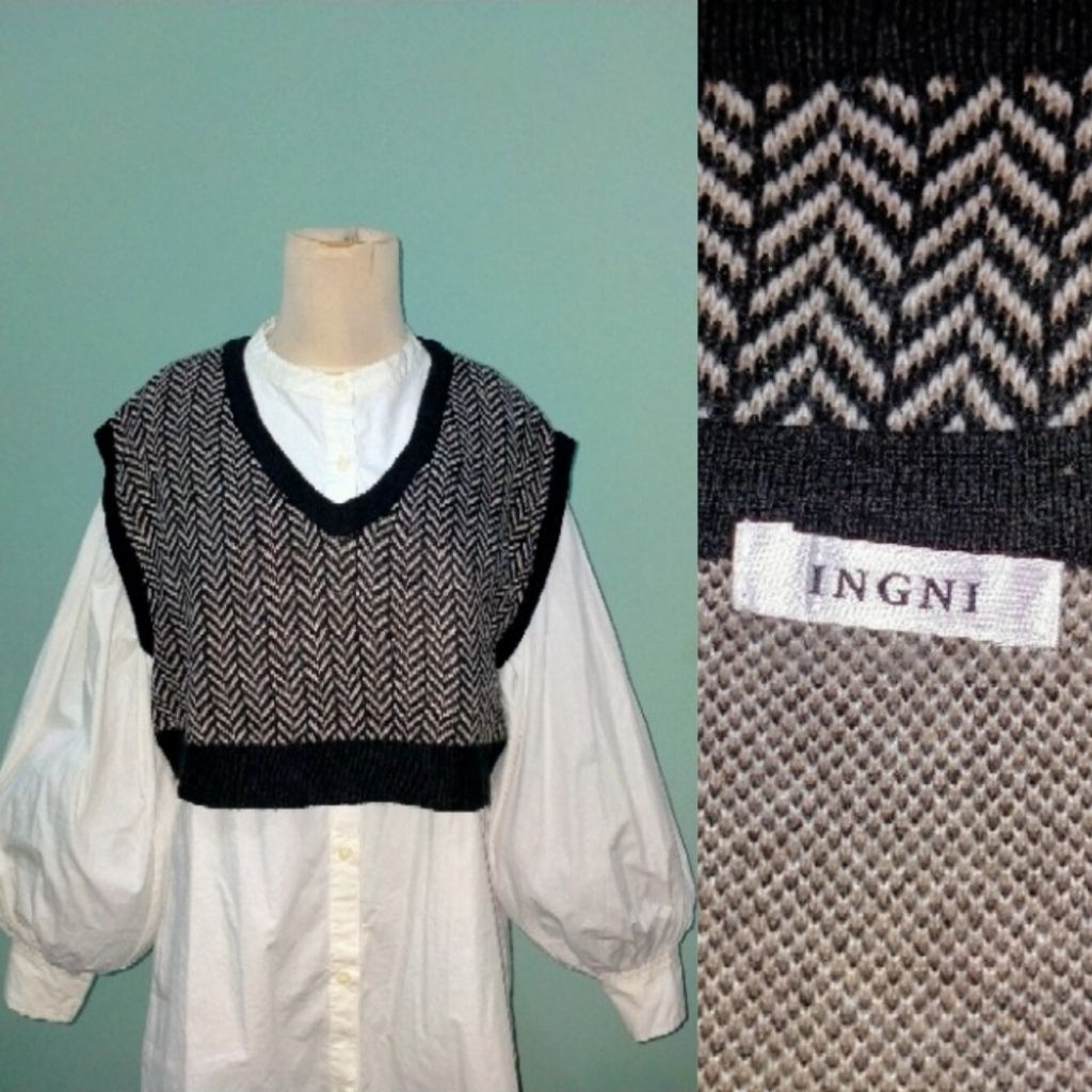 Preloved Vest Rajut Crop Ingni