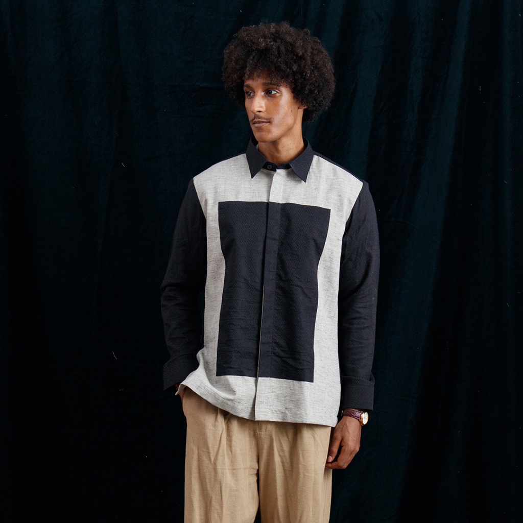 Taribu - Bonolo Kemeja Tenun Lengan Panjang