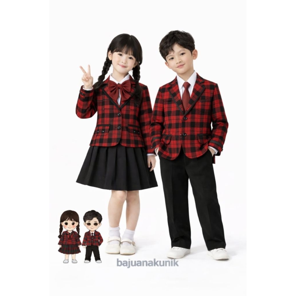 BAJUANAKUNIK / SERAGAM SEKOLAH KOREA / SERAGAM SEKOLAH ANAK / SERAGAM TK
