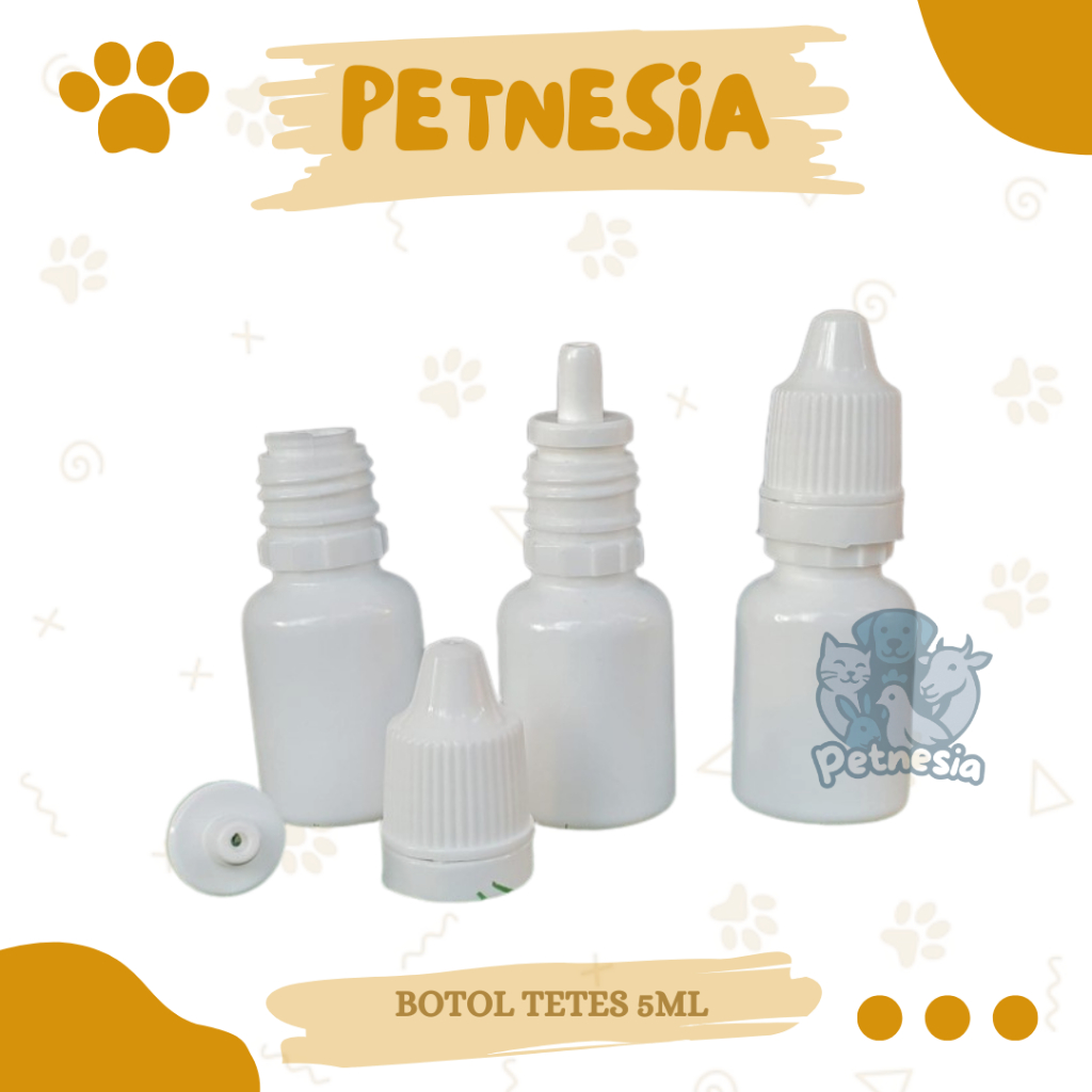 BOTOL TETES 5ML - Botol Plastik Tetes Putih