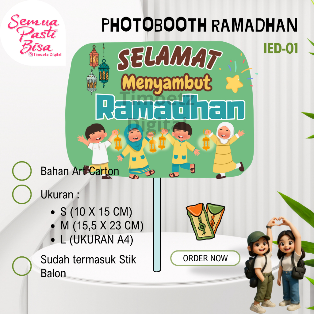 Props Photobooth Ramadhan - Properti Pawai Ramadhan Sambut Ramadhan  Art Carton 260gr- Dekorasi Pawa