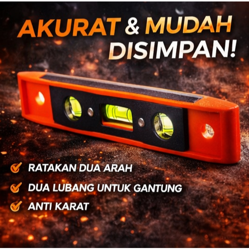 (PROMO) Waterpass Torpedo Magnet Mini 9 Inch PVC CAMEL