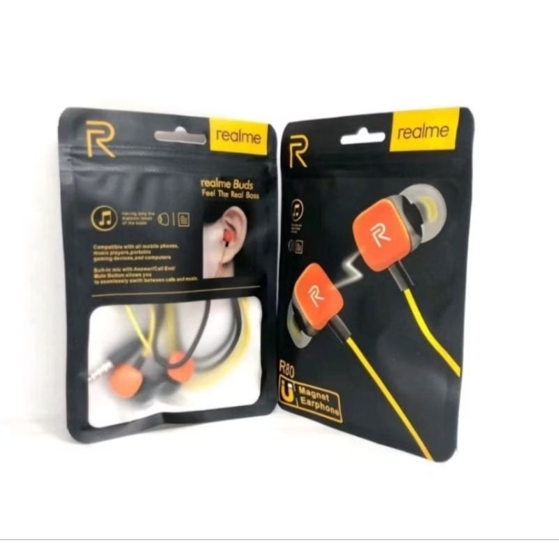 HF Handsfree Realme R80 + Mic Stereo