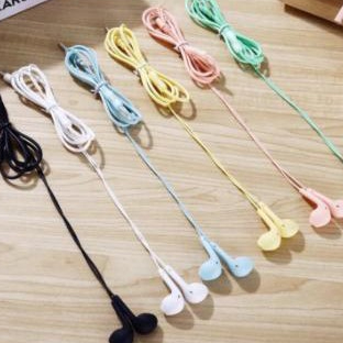 Handsfree U19 and HF Sony earphone bass headset headphone warna pastel macaroon