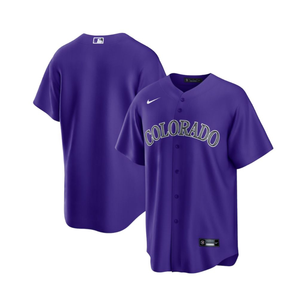 MLB Men's Colorado Rockies Nike Purple Alternate RepIica Team Jersey