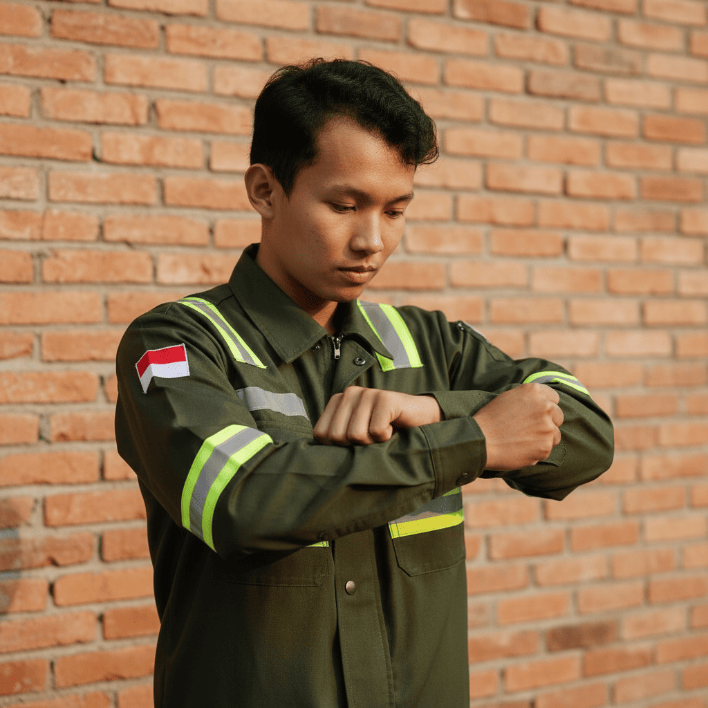 Wearpacak Atasan Semi Jaket Hijau Army Amrican Drill M-XXL