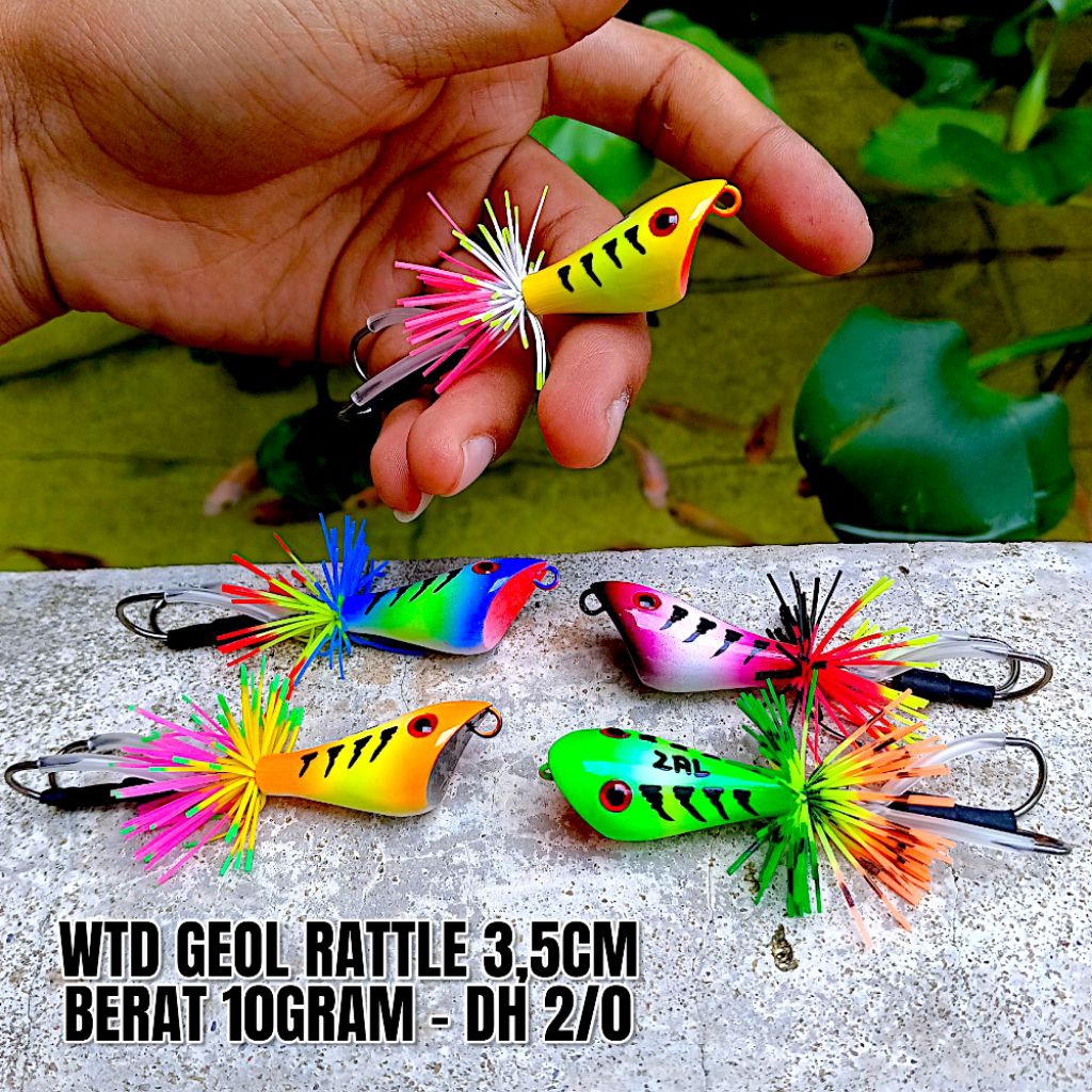 GEOL BERISIK ZAL LURE. WTD GEOL RATTLE ZAL LURE. UKURAN 3,5CM. UMPAN CASTING GABUS