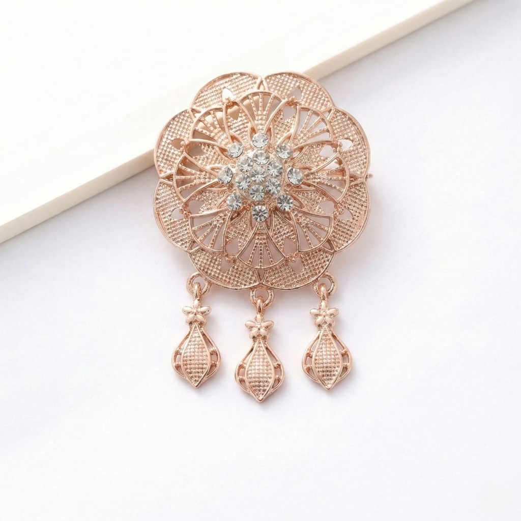 Bros Hijab Kebaya Mewah Rose Gold