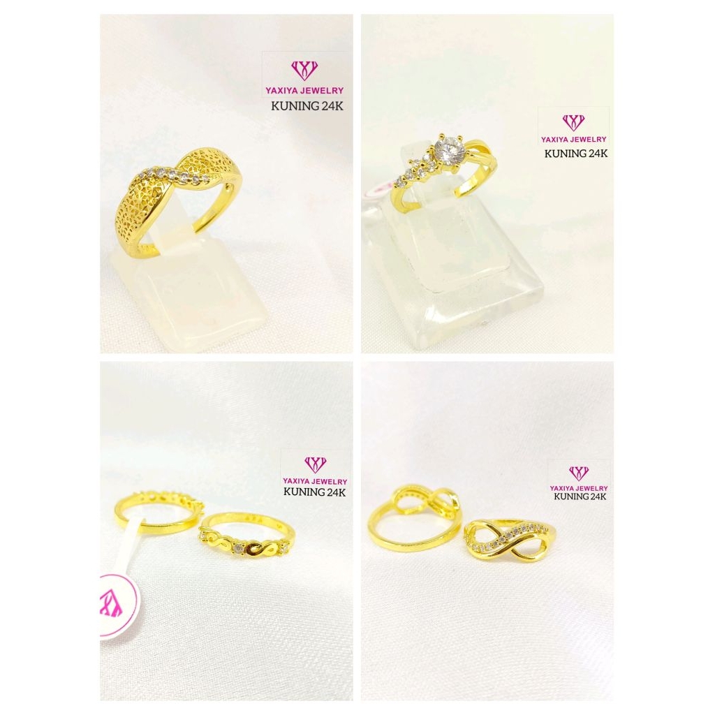 cincin rantai infinity lapis emas