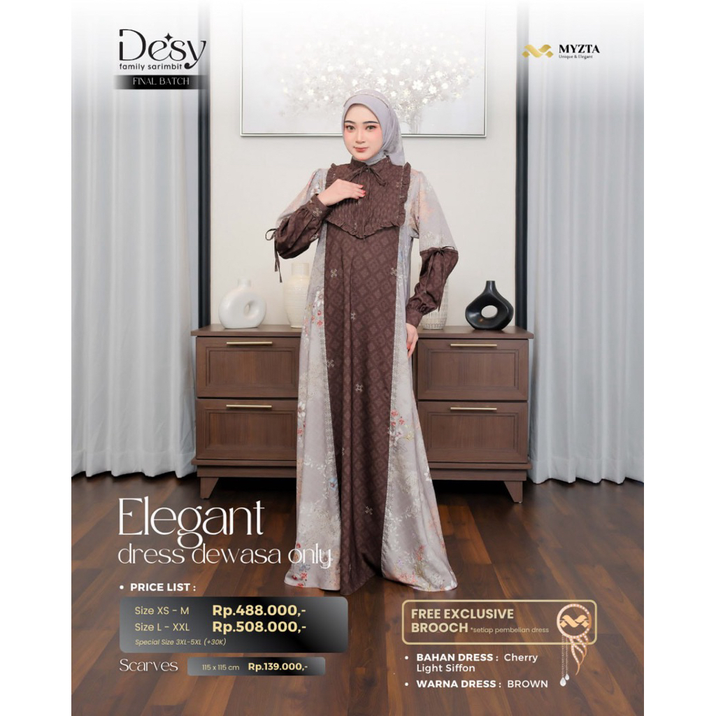 READY BROWN DESY FAMILY SET PO LEBARAN 2026 by MYZTA SARIMBIT