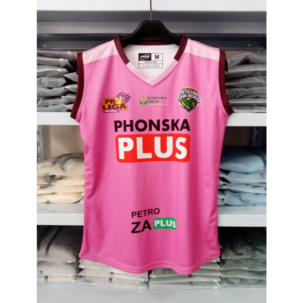 Kaos Voli Gresik Phonska Plus Pupuk Indonesia Proliga Wanita 2026/Jersey Voli Gresik Phonska Plus Pu