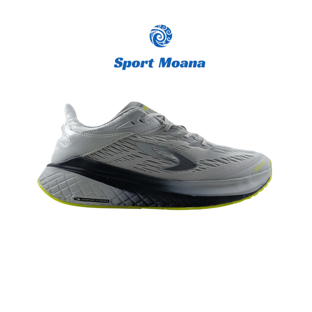 910 KANZAKI 1.0 ABU Sepatu Lari - ABU/HITAM-LIME / Kanzaki 1.0 Abu 910 Nineten