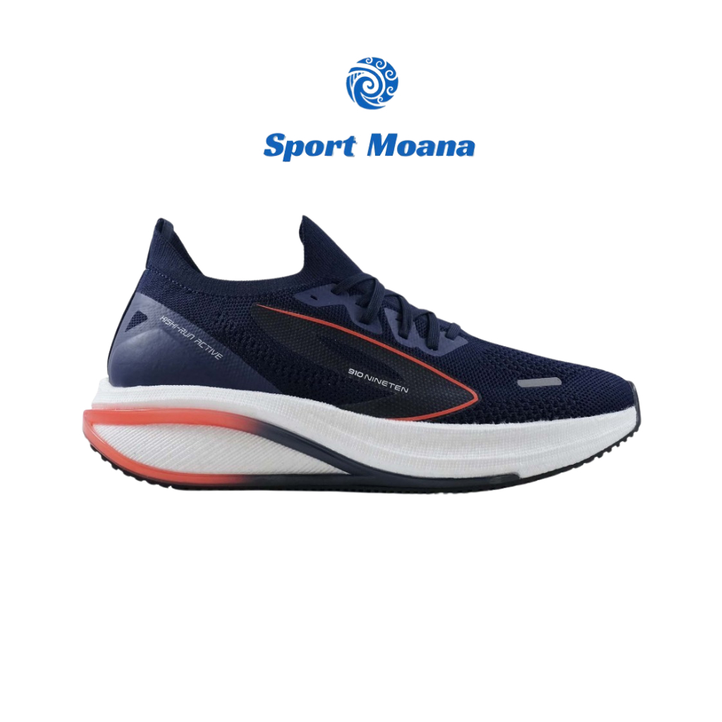 910 KISHI RUN ACTIVE BIRU/NAVY/JINGGA - Sepatu Lari / Kishi Run Active 910Nineten Original