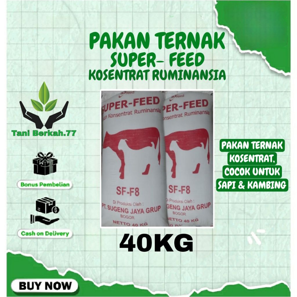 Jual Perkarung/40Kg Pakan Ternak Kosentrat Ruminansia Super-Feed Untuk Pakan Sapi