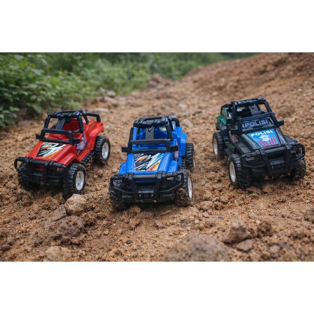 MAINAN ANAK MURAH JEEP ST2241 JEEP TANAH MOBIL MOBILAN OFFROAD DAPAT DI TARIK DENGAN TALI