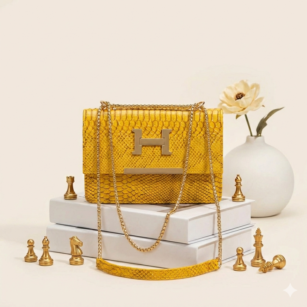 BACKOEL - TAS KULIT ULAR WANITA KEKINIAN TAS ULAR PYTHON TAS SELEMPANG ULAR TAS MURAH HP 2 RUANG