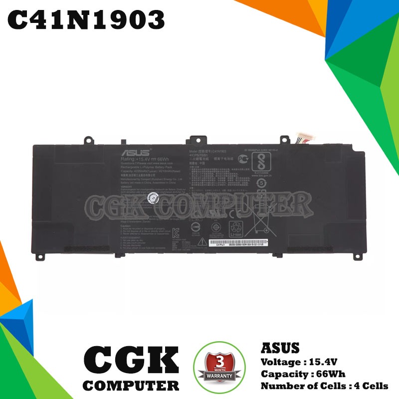 Baterai Laptop Asus ExpertBook B9 B9450 B9450FA C41N1903