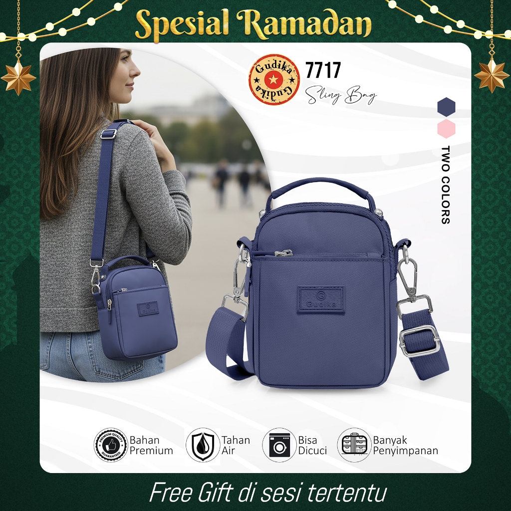 Tas HP Selempang Wanita Kecil GUDIKA 7717 Original | Mini Sling Bag Simple & Anti Air