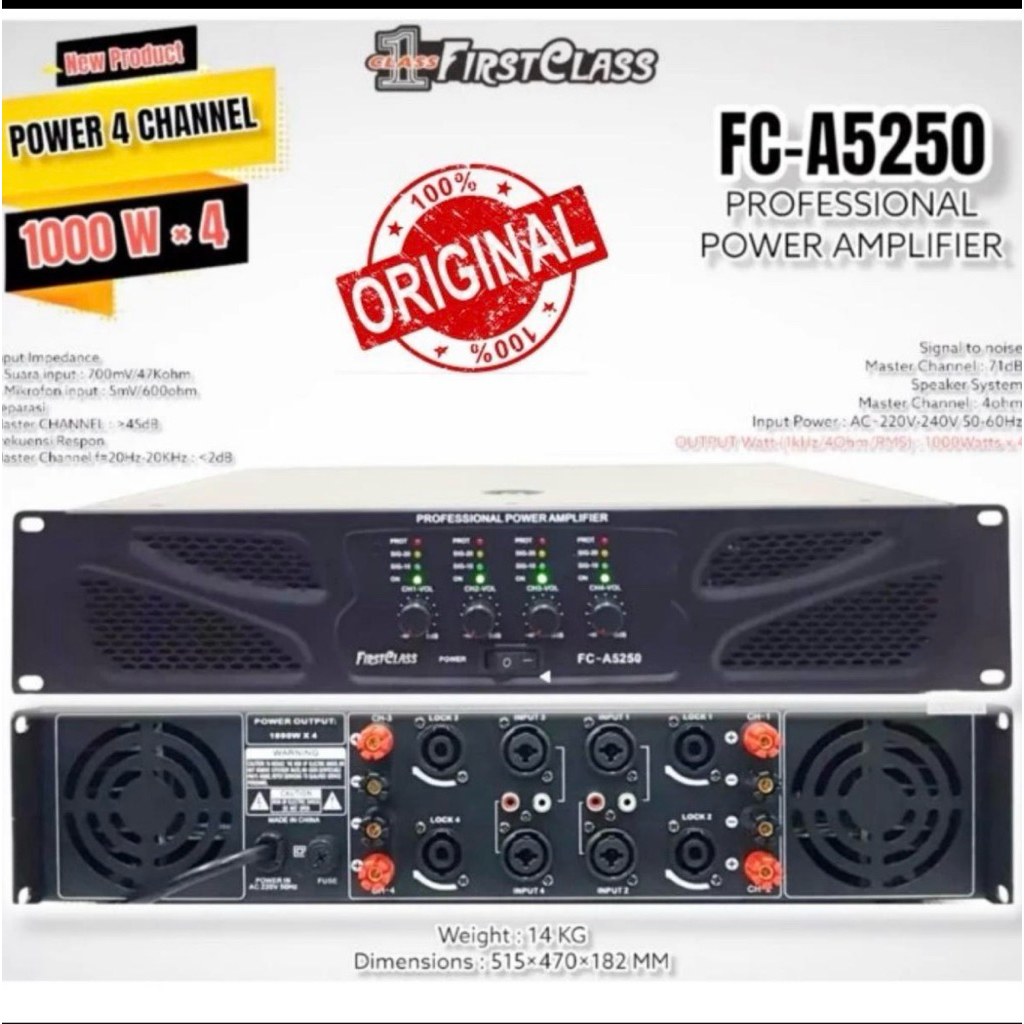 Power Amplifier Ampli Firstclass FC-A5250