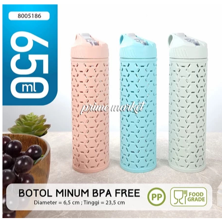 READY Botol Minum Sedotan 8280 Botol Minum Plastik Botol Minum Korea BPA Free 650 ml (8005186)