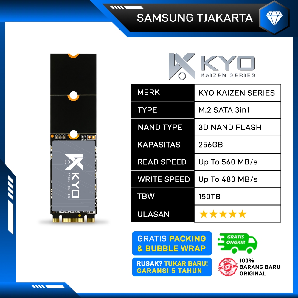 SSD KYO KAIZEN 256GB M.2 SATA 2242 SSD M2 SATA / SSD M.2 NGFF GARANSI 5 TAHUN