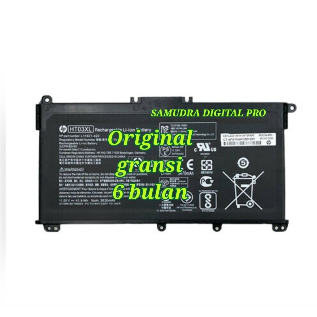 Baterai laptop hp 14s-Fq2002AU HT03XL original