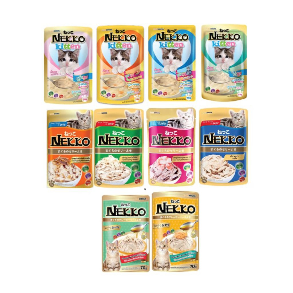 Nekko Pouch Wet Cat Food - Makanan Basah Kucing 70gr
