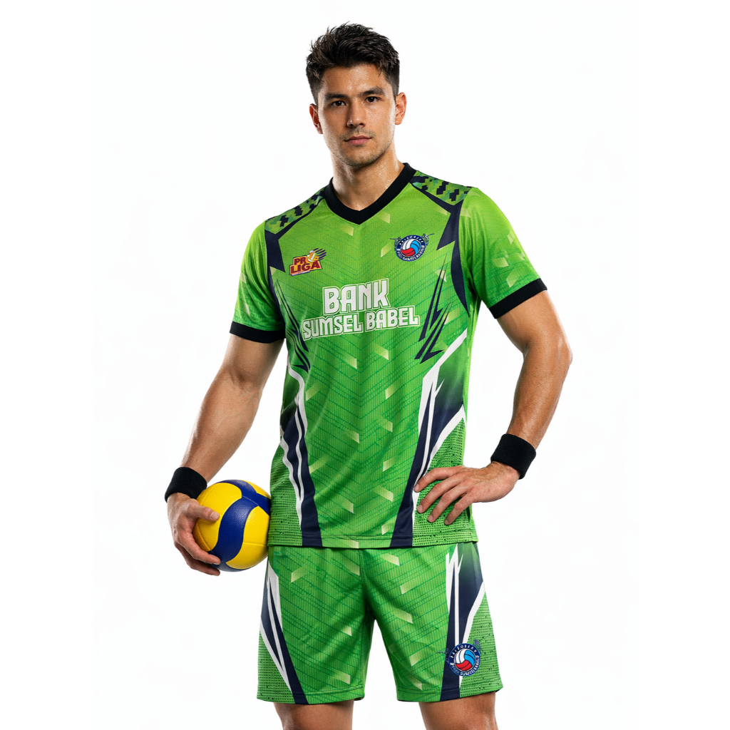 Kaos Jersey Voli Palembang Bank Sumsel Babel Proliga Pria 2026 / Setelan Dry Fit Logo DTF Premium