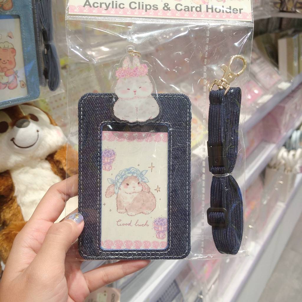 Fanz Studio FZ3333E Acrylic Card Holder Vertical Style Denim Dark Color