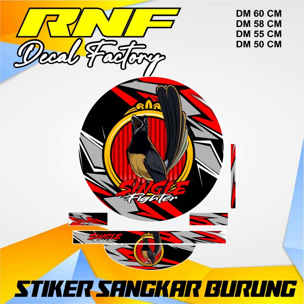 COD Decal stiker sangkar mura,stiker sangkar burung murai keren bisa Custom,Request