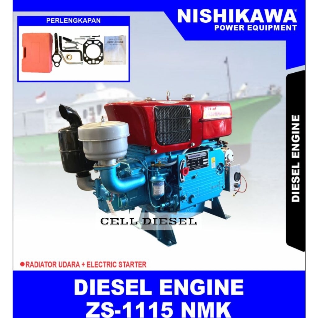 Mesin Penggerak Diesel Engine NISHIKAWA ZS 1115 NMK / 26 HP Radiator Stater