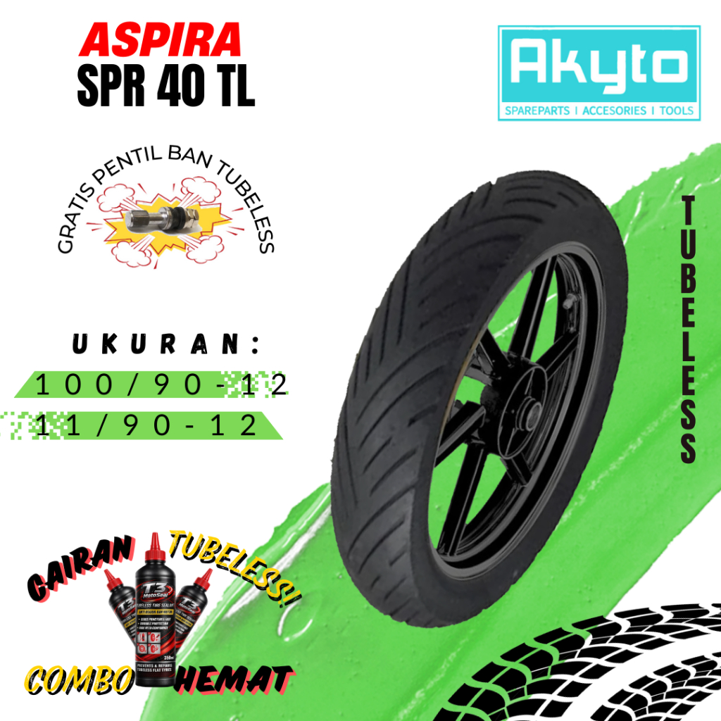 BAN ASPIRA SPR40TL / BAN TUBELESS / BAN MOTOR RING 12 RING 14 / BAN R12 R14 /BAN DAILY / BAN LUAR / 
