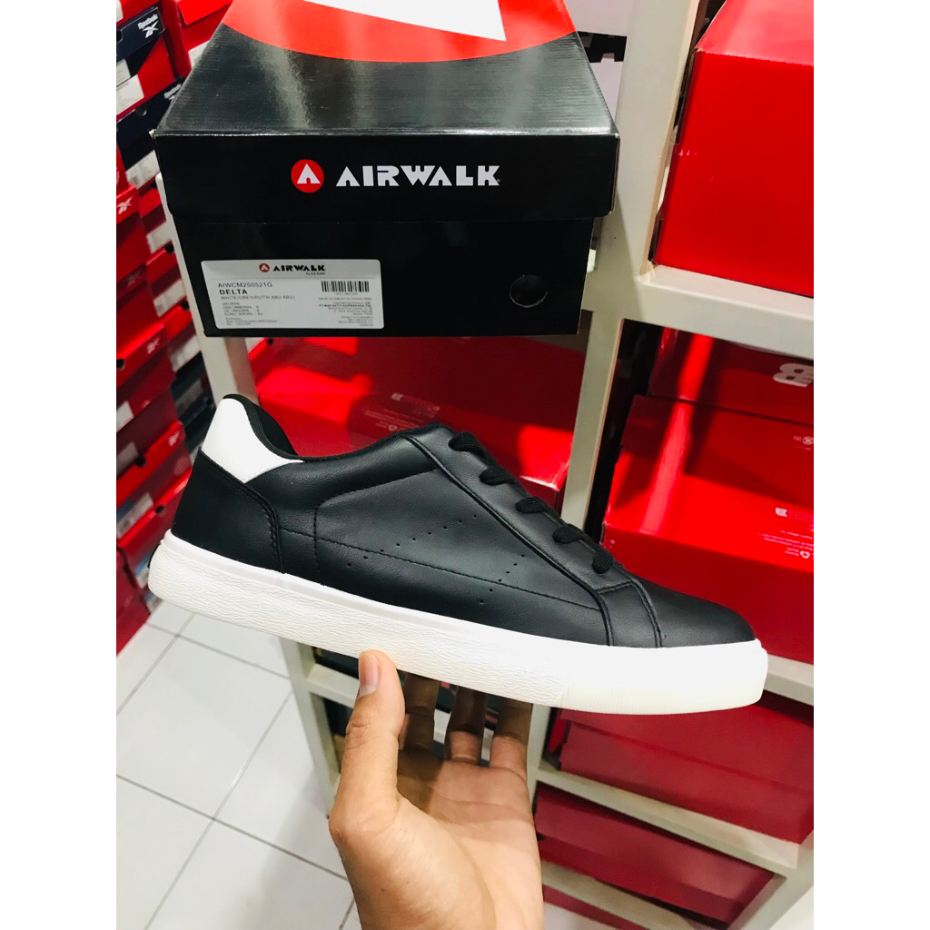 BIG SALE AIRWALK DWAYNE BLACK [AIWX15320403] ORIGINAL SEPATU PRIA/HITAM/SEKOLAH/SNEAKERS