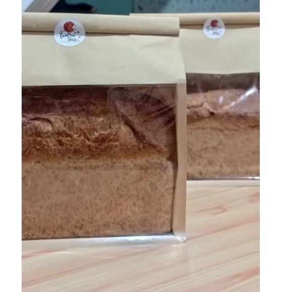 Roti Tawar Gandum Whole Wheat - Tanpa pengawet - tinggi serat, rendah gula, tanpa susu