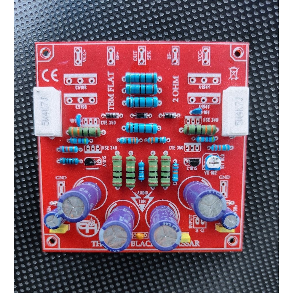 Pcb tbm 2 ohm Flat ples komponen tanpa Tr driver