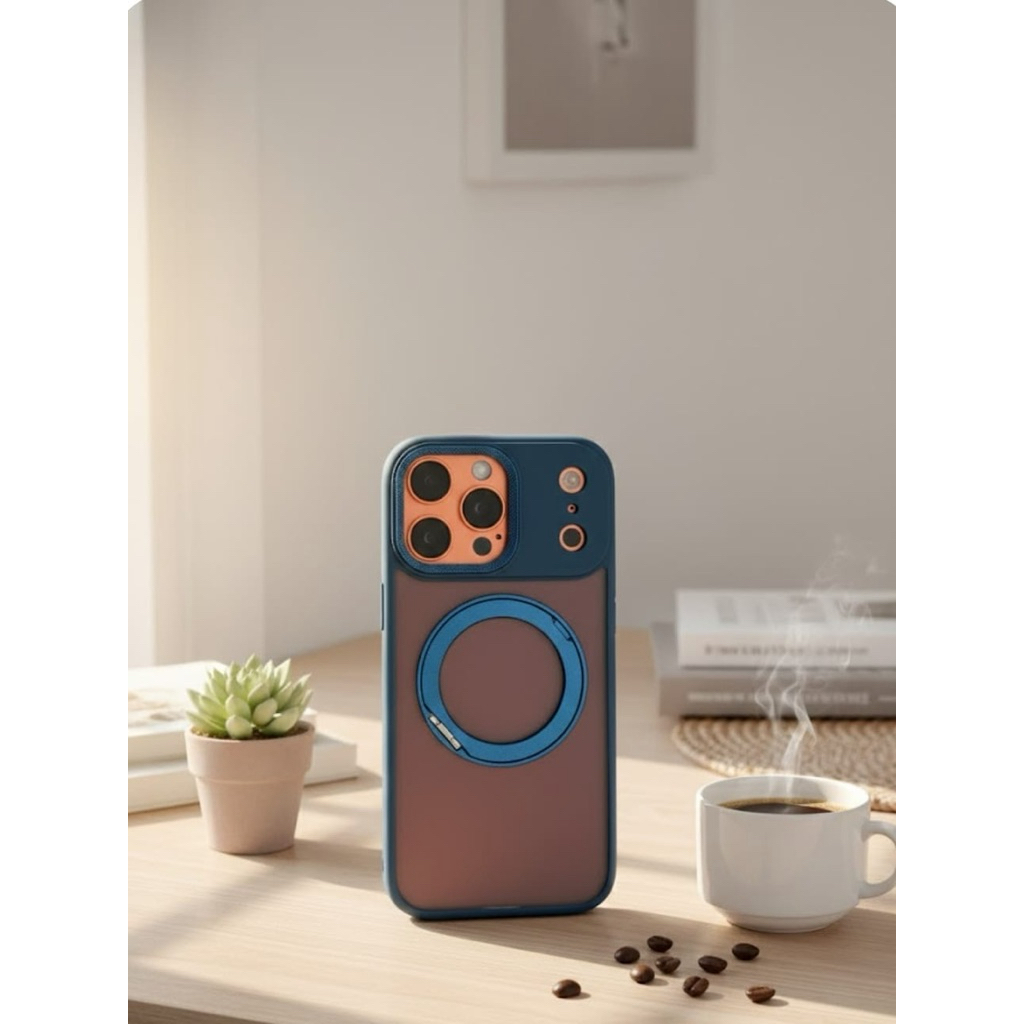 Hardcase Matte Standing 360 Magsafe Magnetic Metal Iphone 16 17 Pro Max Plus Air Iphone 16E Case Cas