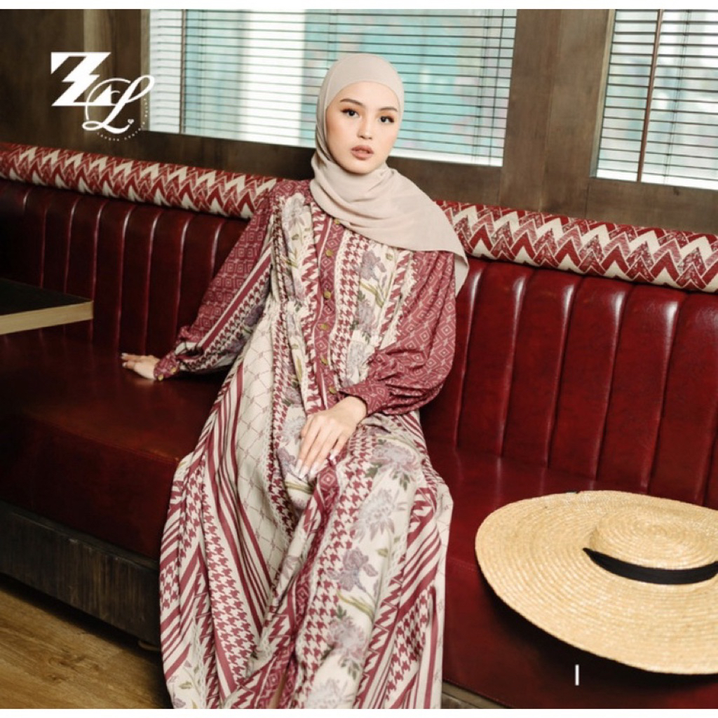RARE ITEM Dress Zaskia Sungkar X LCB Amour burgundy size M (NEW)